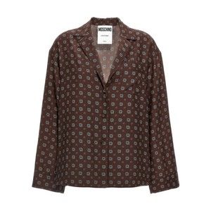 Moschino Richly Patterned Silk Shirt With Button Closure - NWT